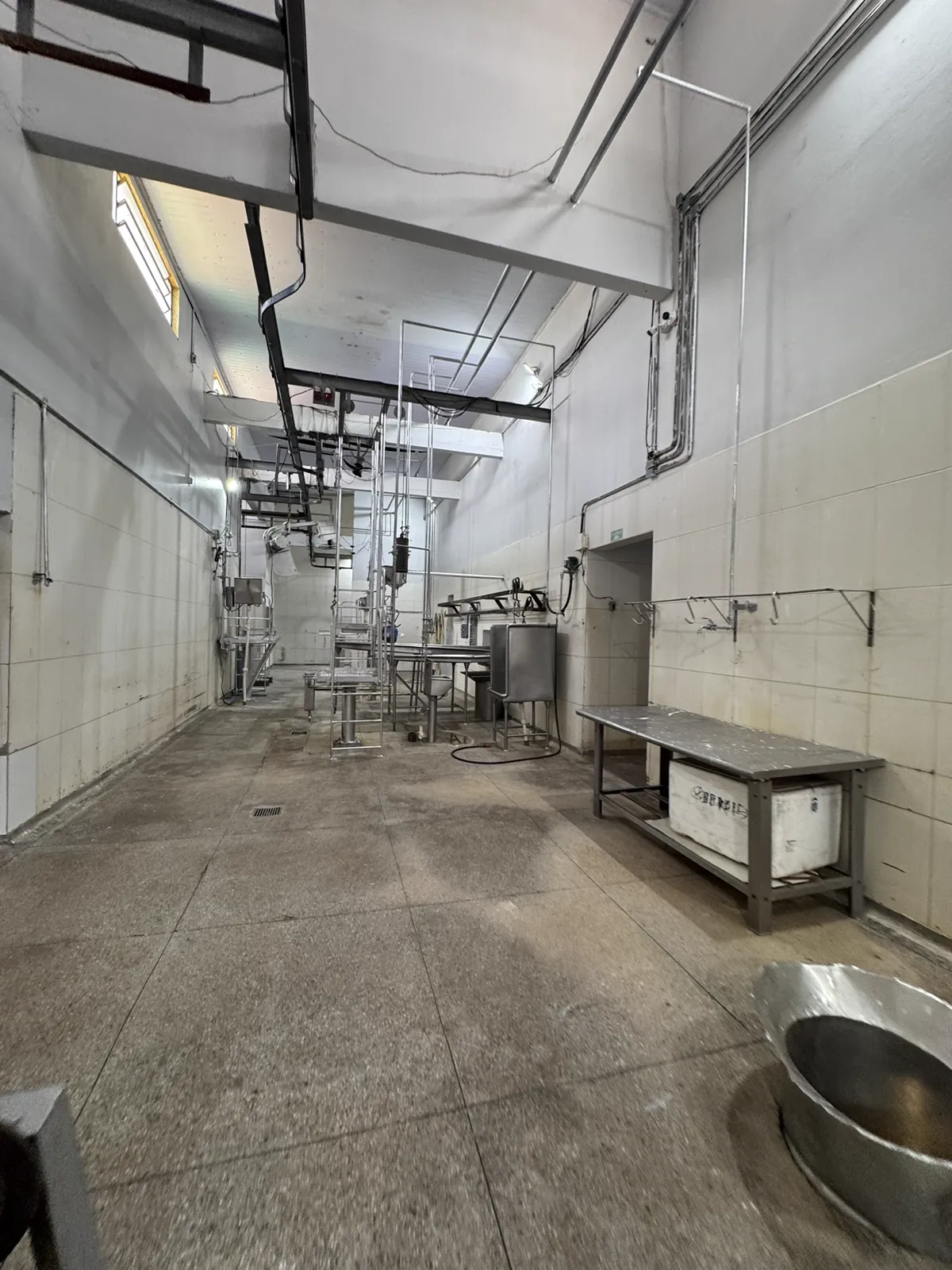 Interior da planta industrial