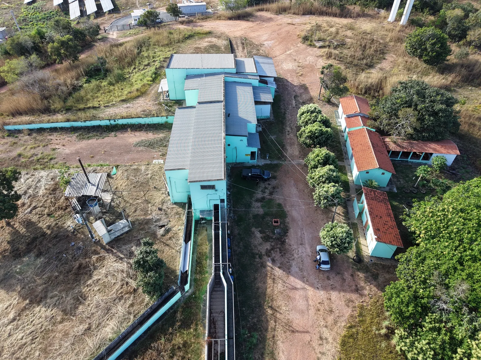 Vista aérea da propriedade